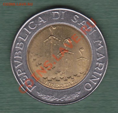 Сан Марино, Биметалл  500 Лир 1993 (08.10) - s1