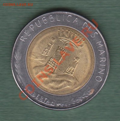 Сан Марино, Биметалл 500 Лир 1993 (08.11) - s3