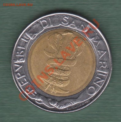 Сан Марино, Биметалл 500 Лир 1995 (08.11) - s5