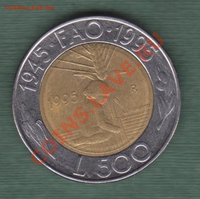 Сан Марино, Биметалл 500 Лир 1995 (08.11) - s6