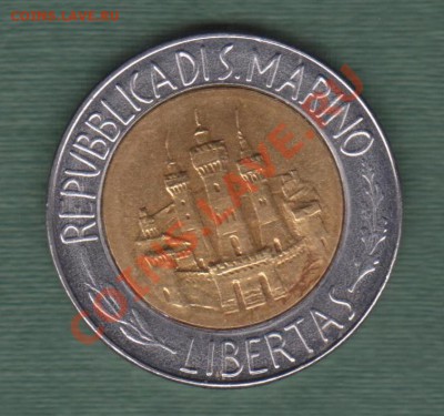 Сан Марино, биметалл 500 Лир 1984 Эйнштейн (08.11) - s12