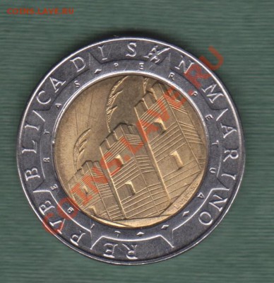 Сан Марино, Биметалл 500 Лир 1992 Открытие Америки (08.11) - s14