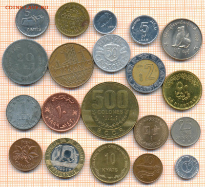 монеты разные 20 штук 12 от 5 руб. фикс цена - лист 12 001