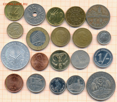 монеты разные 20 штук 13 от 5 руб. фикс цена - лист 13 001