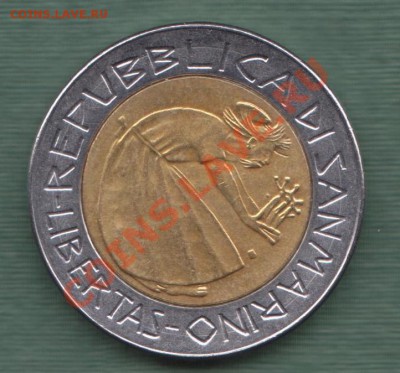 Сан Марино, Биметалл 500 Лир 1985 (08.11) - s17