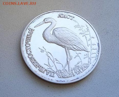 1 рубль 1995 года Дальневосточный Аист,серебро Модератор: S - Аист3