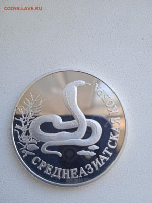 1 рубль 1994 г Среднеазиатская кобра,серебро - Кобра1