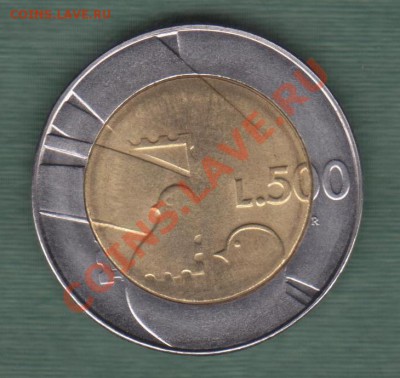 Сан Марино, Биметалл 500 Лир 1990 тираж 60 тыс. (08.11) - s28