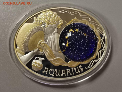 10денар 2015 Македония- Водолей, Ag925, до 25.12 - С Зодиак-Водолей бк-1