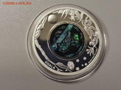 1дол 2012 Австралия - Коала. Опал, серебро. Ag999, до 26.12 - Z Коала-1