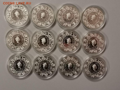 1доллар 2010 Ниуэ Зодиак А.Мухи(к-кт 12шт),серебро, до 26.12 - Z Муха-12шт-2