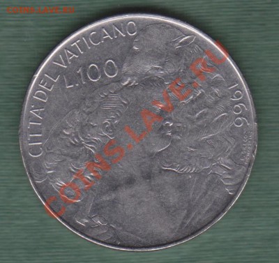 Ватикан, 100 Лир 1966 (08.11) - v22