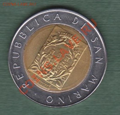 Сан Марино, Биметалл 500 Лир 1988 (08.11) - s36