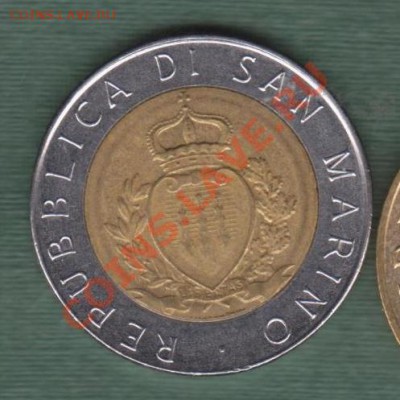 Сан Марино, Биметалл, 500 Лир 1987 (08.11) - s38