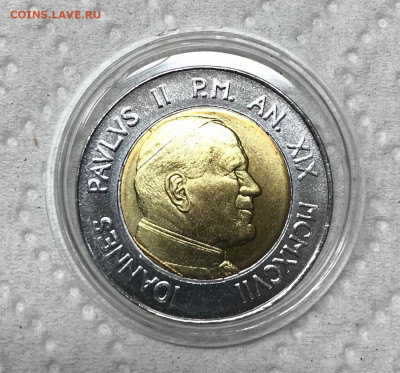 500 лир Ватикан 1997 UNC до 21.30 МСК 24.12.21 - IMG_7559