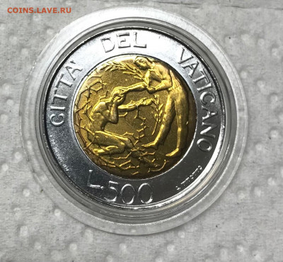 500 лир Ватикан 1997 UNC до 21.30 МСК 24.12.21 - IMG_7557