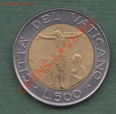 Ватикан, Биметалл 500 Лир 1987 (08.11) - v28