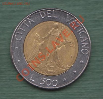 Ватикан, Биметалл 500 Лир 1990 (08.11) - v32
