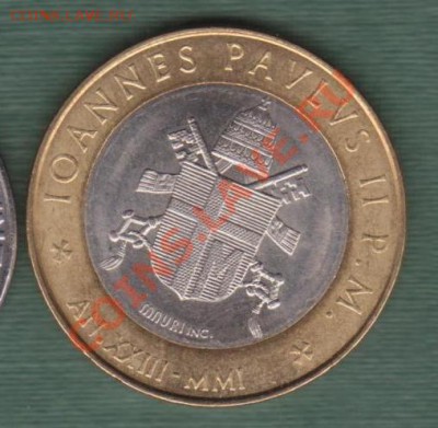 Ватикан, Биметалл 1000 Лир 2001 (08.11) - v33