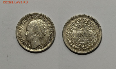 Нидерланды 25 центов 1944 года - 26.12 22:00 мск - IMG_20211219_182610