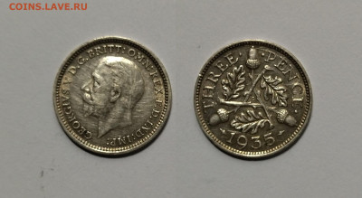 Великобритания 3 пенса 1935 г Георг V - 26.12 22:00 мск - IMG_20211219_180919