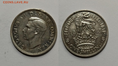 Великобритания шиллинг 1943 г Георг VI - 26.12 22:00 мск - IMG_20211219_183105
