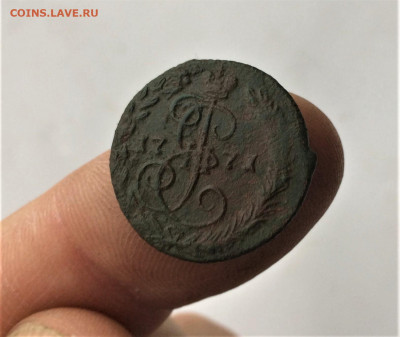 Денга Екатерины II 1771ЕМ (к35)  27.12 - uPy_bijfiKo