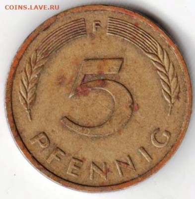 ФРГ 5 пфеннигов 1969 г."D"  до 01.01.22 г. в 23.00 - 032