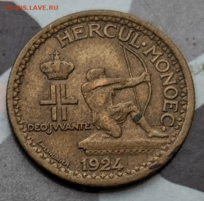 Монако 50 сантим 1924 до 22-00 28.12 - PXL_20211225_090340299_3