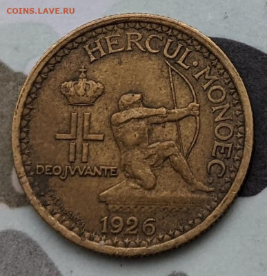Монако 50 сантим 1926 до 22-00 28.12 - PXL_20211225_090340299_4