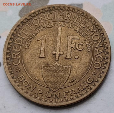 Монако 1 франк 1924 до 22-00 28.12 - PXL_20211225_090407736_2