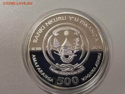 500 франков 2010 Руанда- Крылатка-зебра Ag999, до 01.01 - С Рыба-крылатка-2