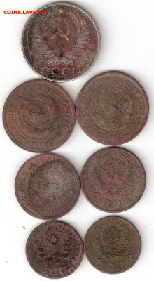 Погодовка CCCР 7 Никель: 50к 1964+ еще 6 монет пм - CCCР 7Никель-50к1964+6шт А