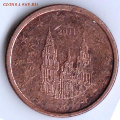 ИСПАНИЯ 1 евроцент 2011 г. до 05.01.22 г. в 23.00 - 008