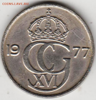 ШВЕЦИЯ 50 эре 1977 г. до 05.01.22 г. в 23.00 - 018