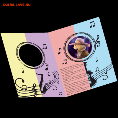 Кошки на монетах - 1 $ 21 pets-and-music-style - 3