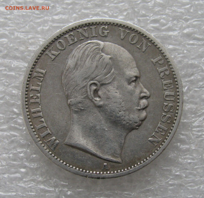 Королевство Пруссия. Вильгельм I. 1 ТАЛЕР 1868 года. - 1ТАЛ1868 (2).JPG