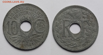 Франция 10 сантимов 1941 года, цинк - 8.01 22:00 мск - IMG_20211225_161320
