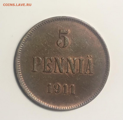 5 пенни 1911 г До 8.01.2022 22.00 по МСК - E2CBB2D0-604F-4670-8A7B-73511391EB01