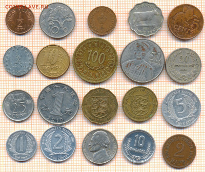 монеты разные 20 штук 4 от 5 руб. фикс цена - лист 4 001