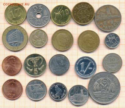 монеты разные 20 штук 13 от 5 руб. фикс цена - лист 13 001