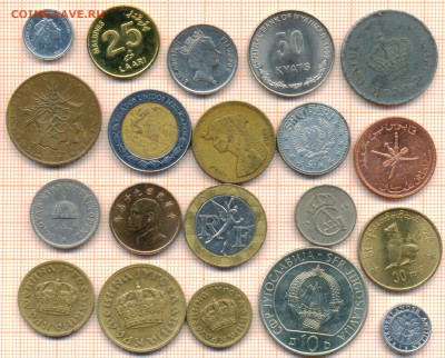монеты разные 20 штук 12 от 5 руб. фикс цена - лист 12а 001