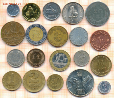 монеты разные 20 штук 12 от 5 руб. фикс цена - лист 12 001