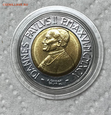 500 лир Ватикан 1994 UNC до 21.30 МСК 16.01.22 - IMG_7567