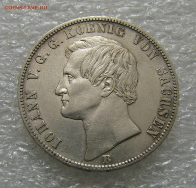 Королевство Саксония. Иоганн. 1 ТАЛЕР 1871 года. - 1 Т1871САКС (4).JPG