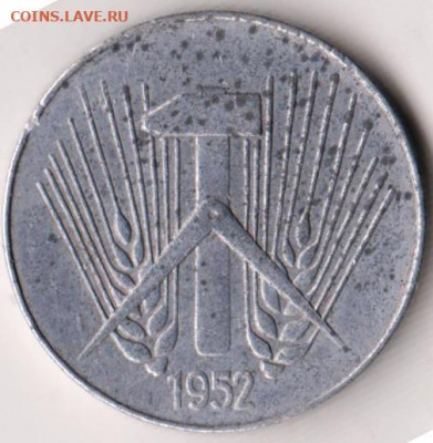 ГДР 10 пфеннигов 1952 г. "E" до 17.01.22 г. в 23.00 - 060