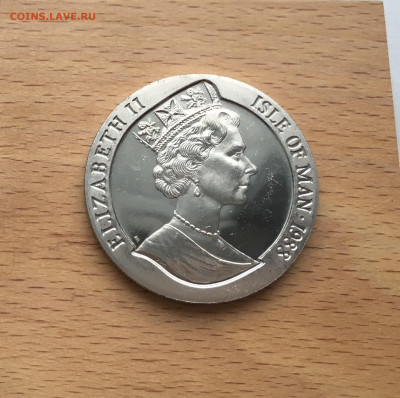 Шайба Остров Мэн 1 крона 1988 Корабль Мавритания - IMG_3930.JPG