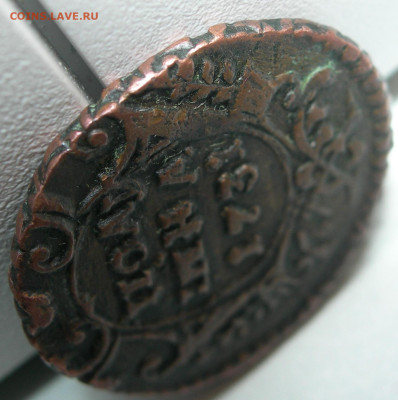 Полушка 1731 г. Короткий. - Россия, полушка 1731 гурт.JPG