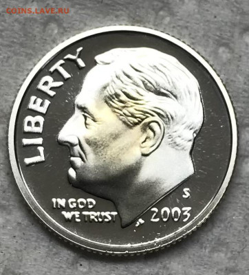 США 1 дайм (10 центов) Пруф 2003 до 21.30 МСК 17.01.22 - IMG_8246