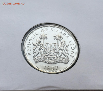 Конверт Крона Шайба Сьерра-Леоне 1 доллар 1997 Корабль - IMG_3485.JPG